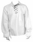 Mens Kilt Traditional White Jacobite Shirt